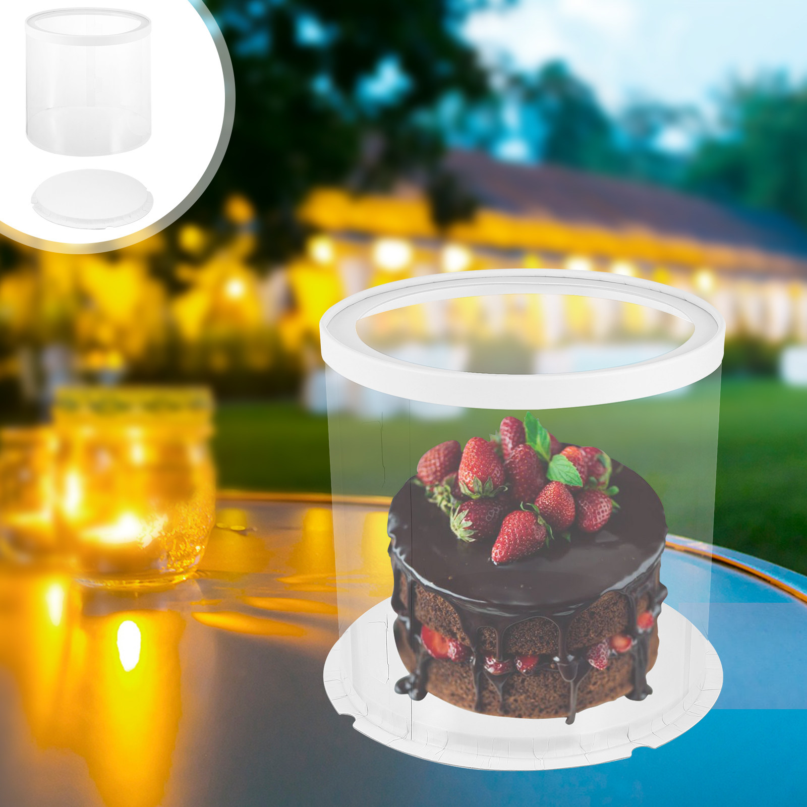 Food Storage Plastic Boxes - 1 Buah Kotak Kue Bulat Transparan
