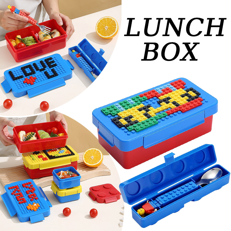 Food Storage Building - Kotak makan siang blok bangunan warna
