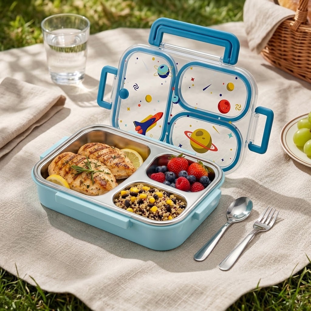 Food Storage Safety - Kotak Makan Bento 900ML Lucu dari