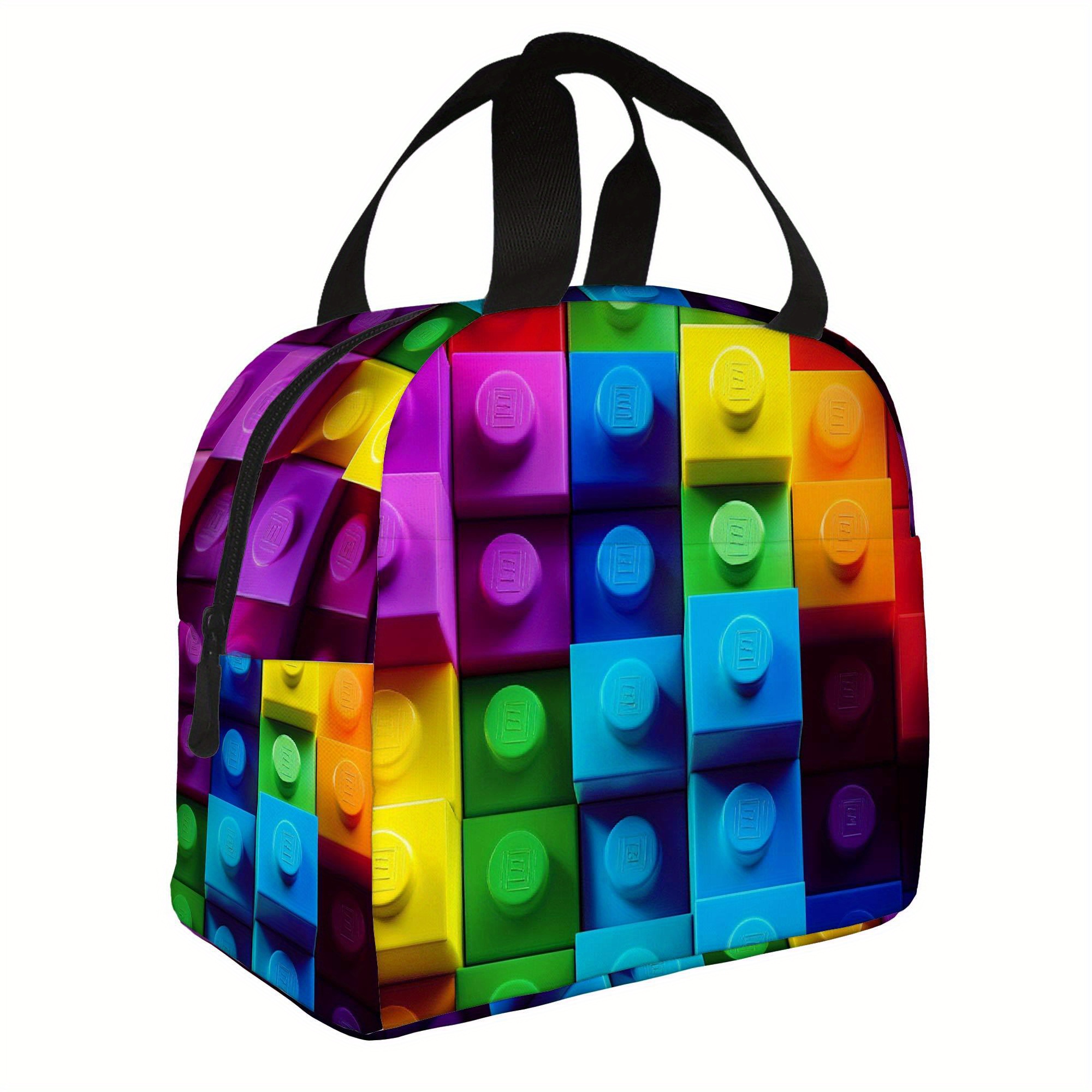 1pc Tas Termal Bermotif Blok B - Food Storage Building ulasan dan harga