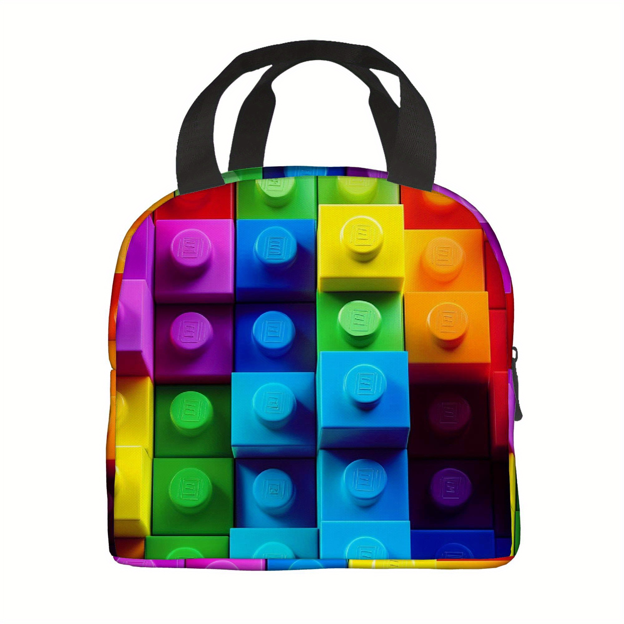 1pc Tas Termal Bermotif Blok B - Food Storage Building ulasan dan harga