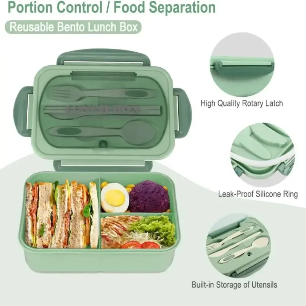 Kotak Makan Siang Bento 1200ML - Food Storage Safety ulasan dan harga