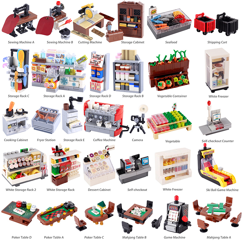 Blok Bangunan Supermarket MOC  - Food Storage Building ulasan dan harga