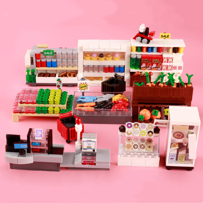 Blok Bangunan Supermarket MOC  - Food Storage Building ulasan dan harga
