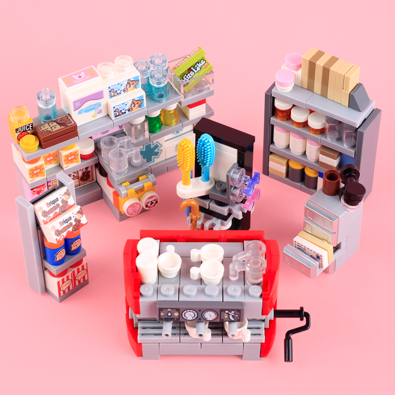 Blok Bangunan Supermarket MOC  - Food Storage Building ulasan dan harga