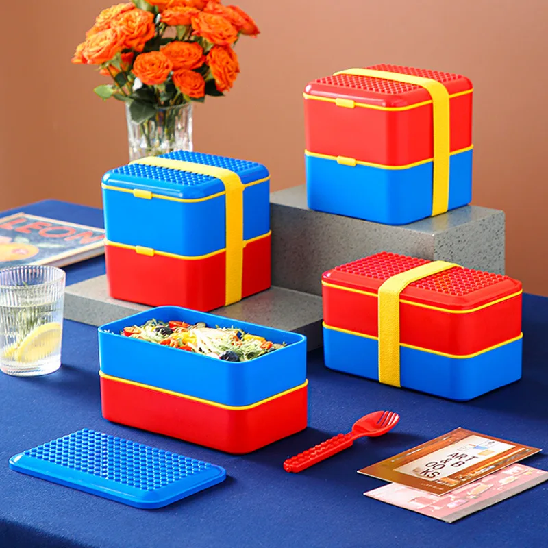 Kotak Bento makan siang berseg - Food Storage Building ulasan dan harga