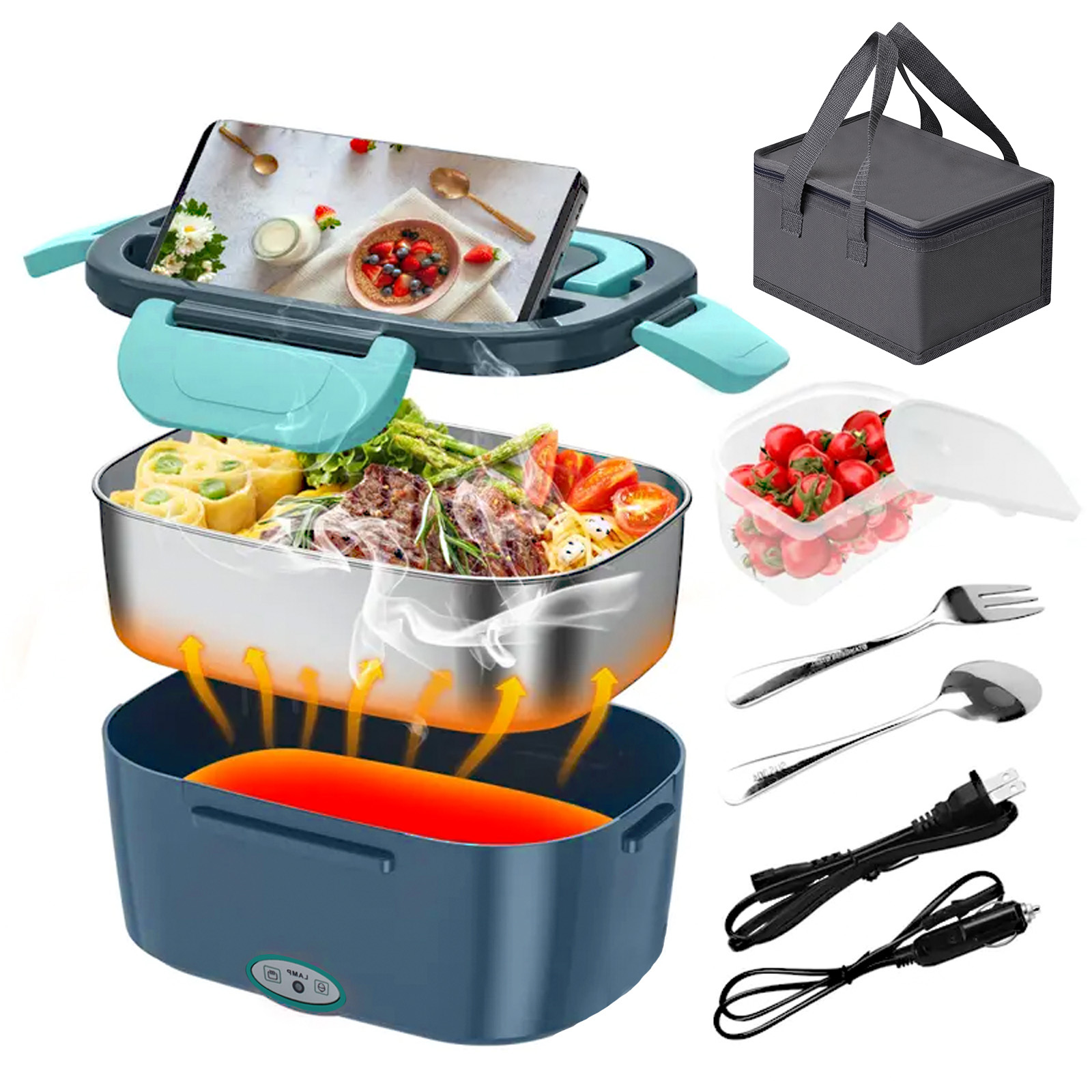 Kotak Makan Siang Pemanas List - Food Storage Bag Organizer ulasan dan harga