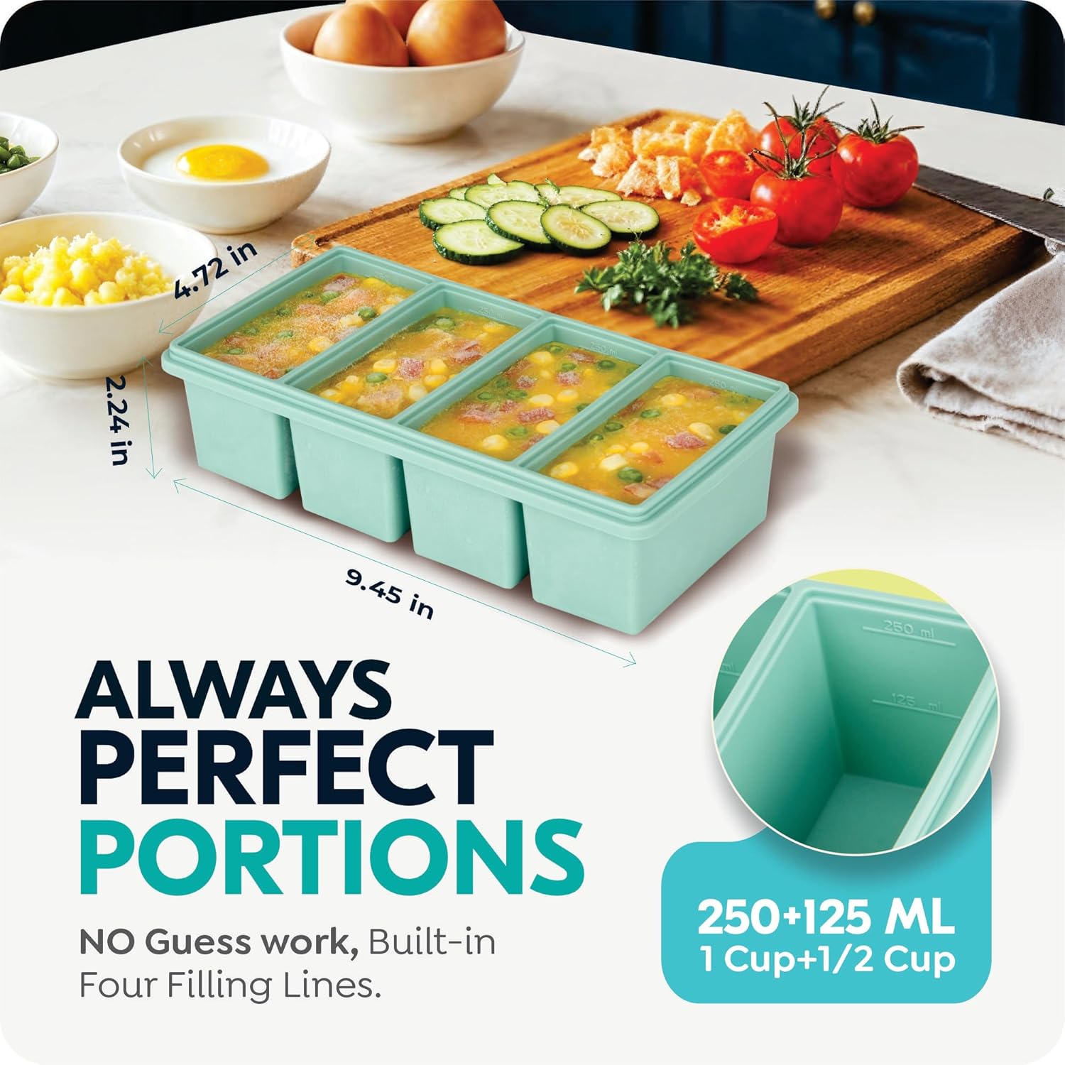 Cetakan Es Silikon 250ml/500ml - Food Storage Containers Xl ulasan dan harga