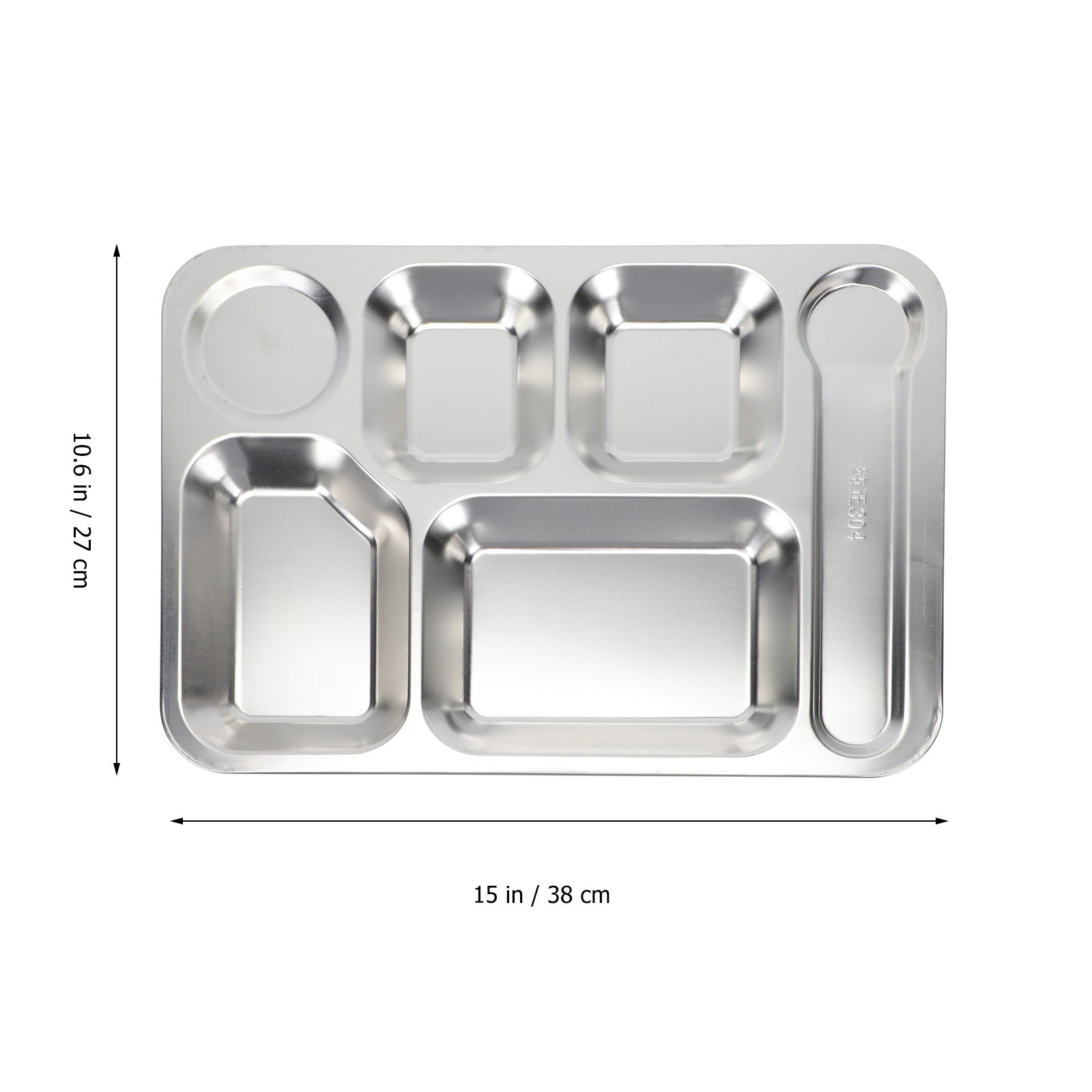 1pc Nampan Makan Stainless Ste - Food Storage Meal Prep ulasan dan harga