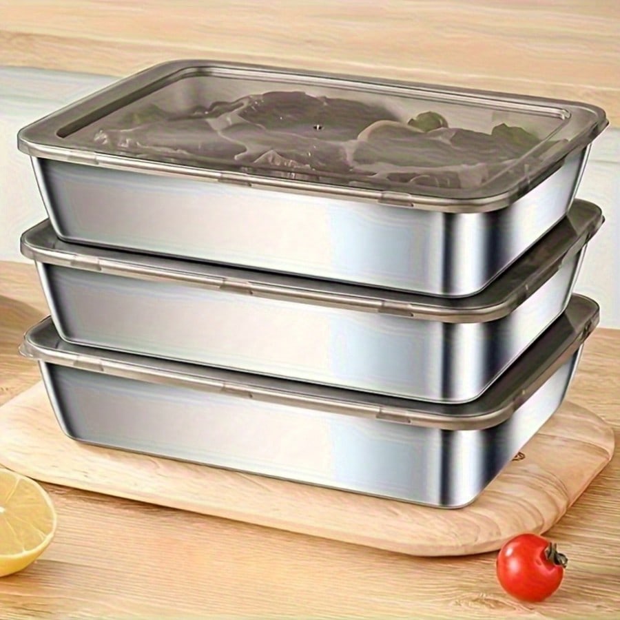 6pcs (3 Kotak + 3 Tutup) Set W - Food Storage Meal Prep ulasan dan harga