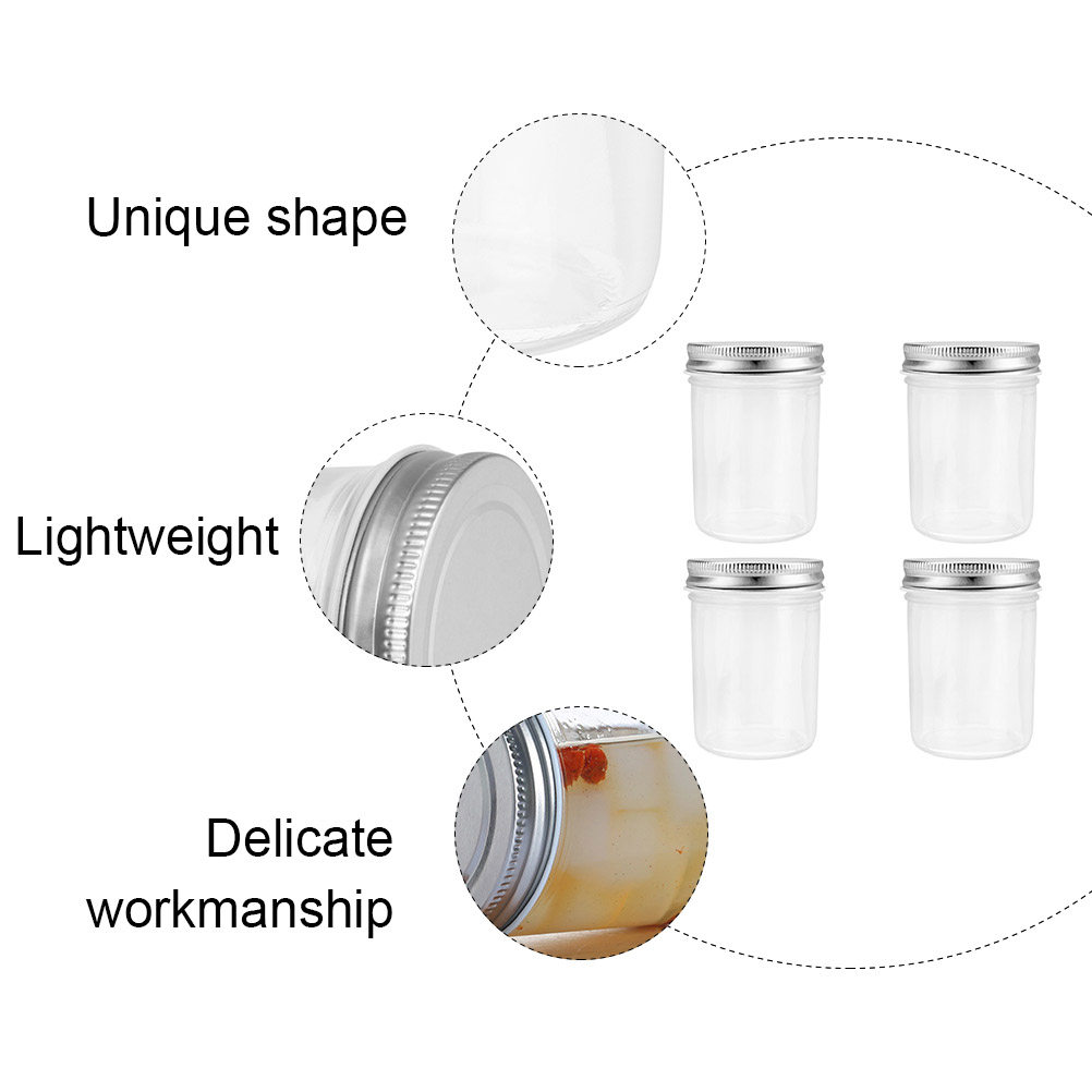 4 Buah Stoples Selai Kaca, Wad - Food Storage Jars Plastic ulasan dan harga