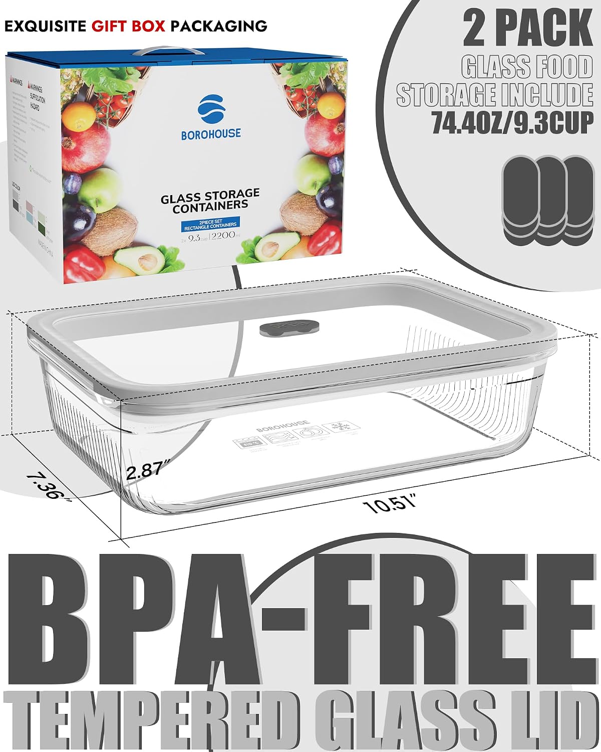 2 Paket Wadah Penyimpanan Maka - Food Storage Meal Prep ulasan dan harga