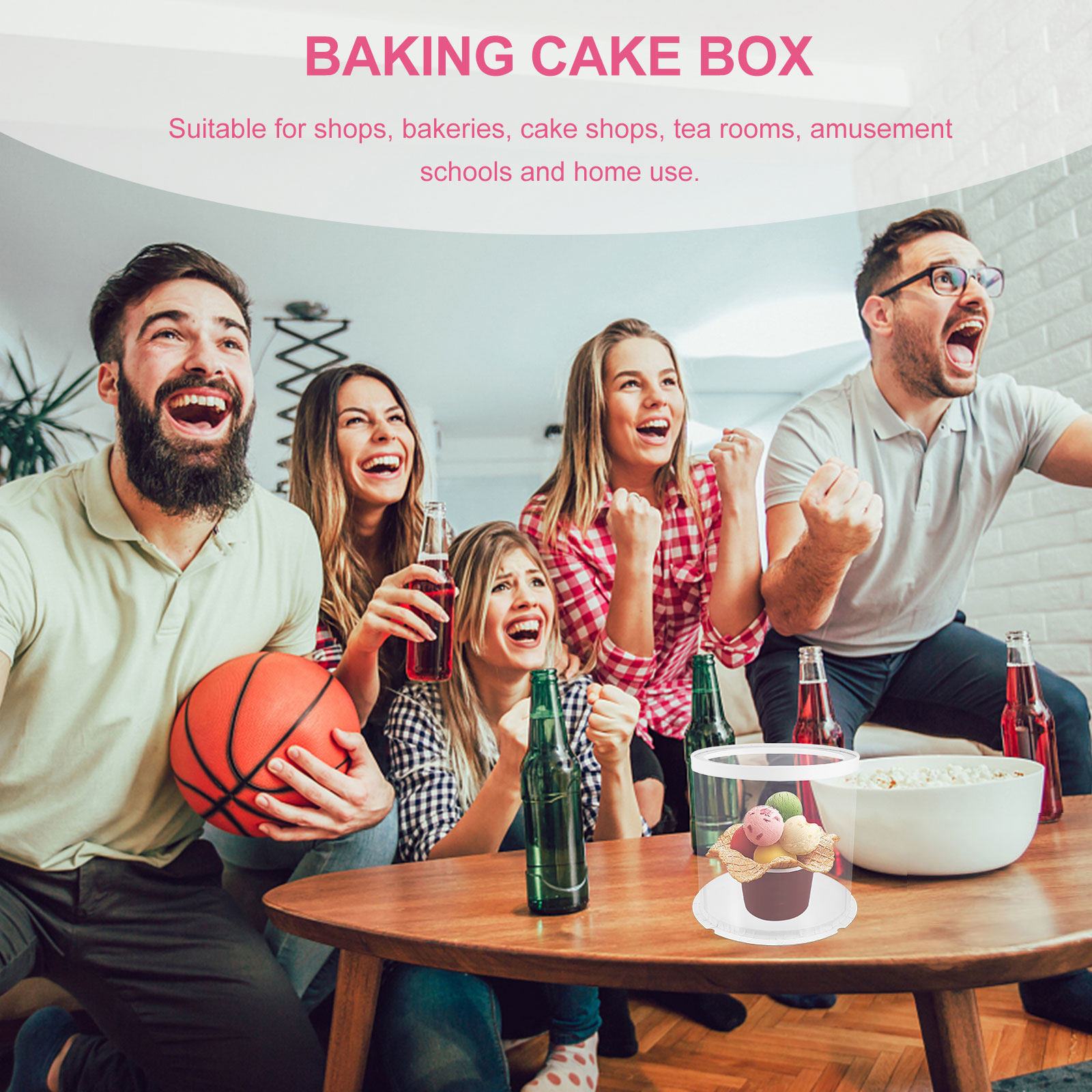1 Buah Kotak Kue Bulat Transpa - Food Storage Plastic Boxes ulasan dan harga