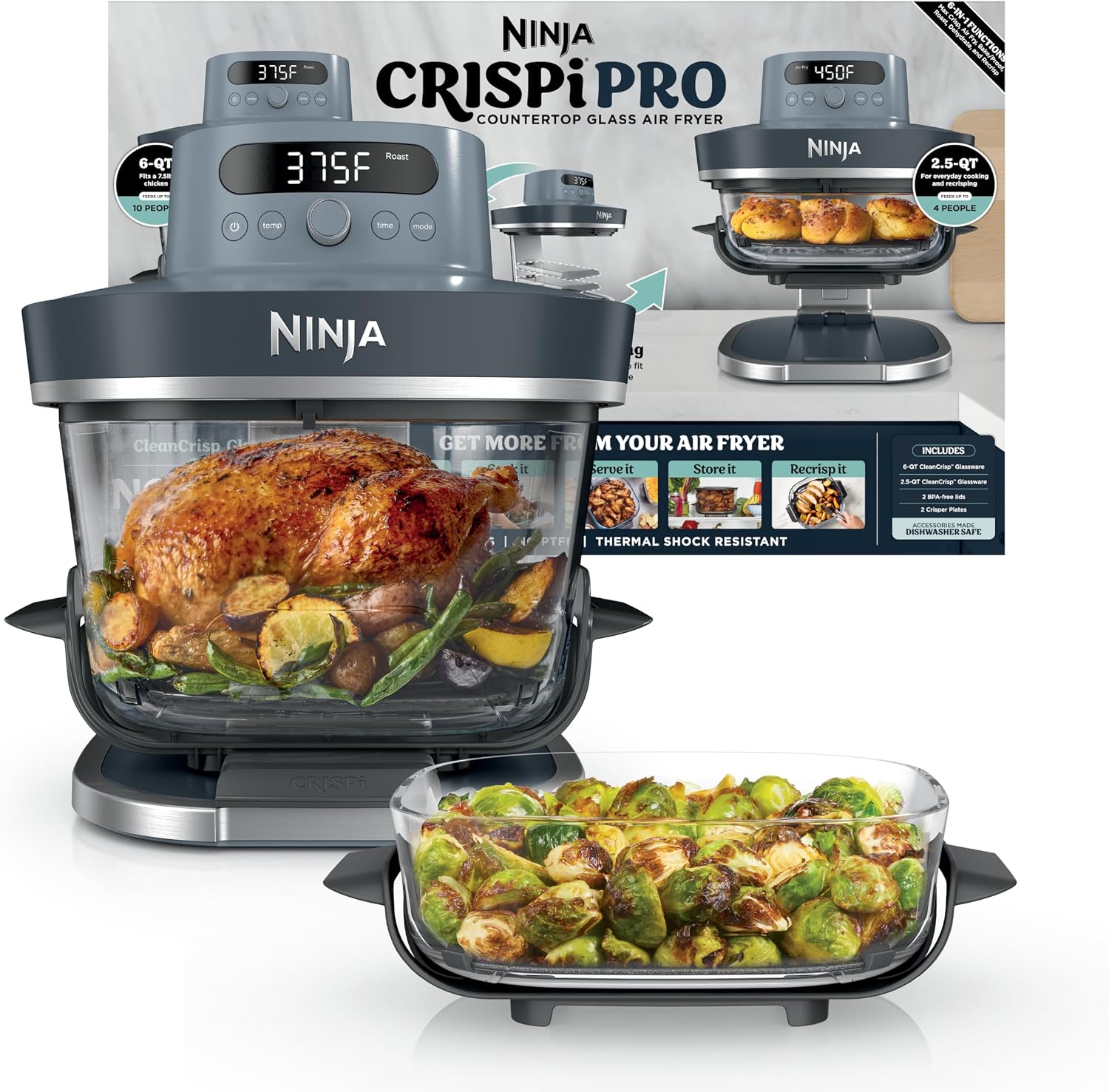 Ninja Crispi Pro 6-in-1 Penggo - Food Storage Safety ulasan dan harga