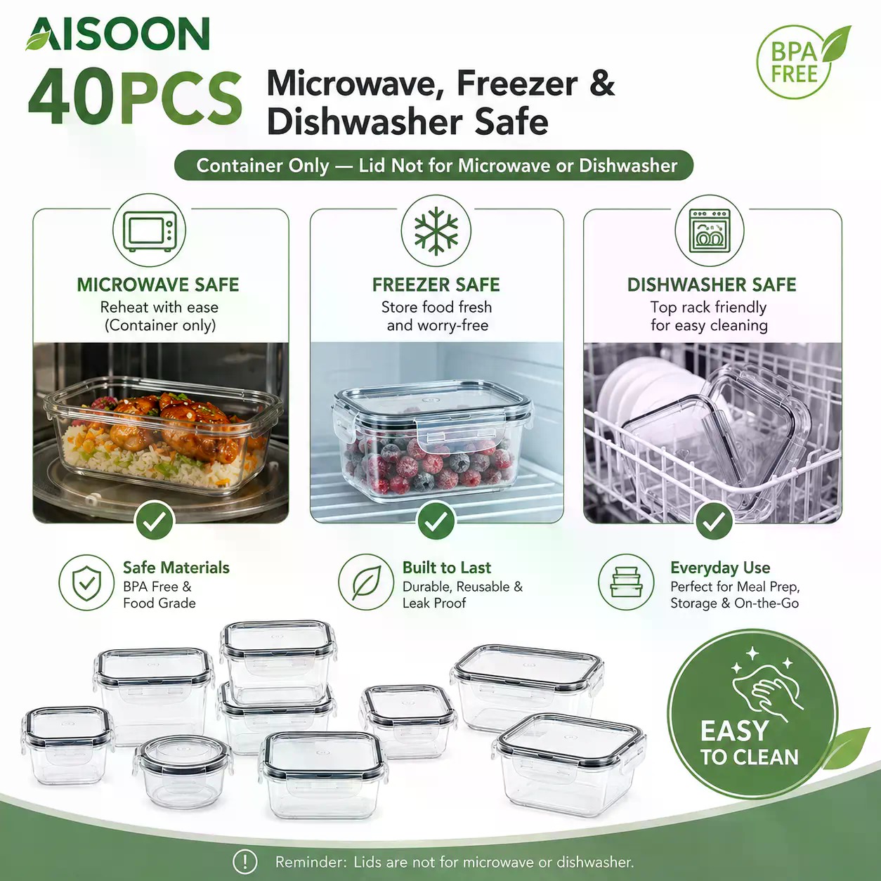 40 PCS Set Wadah Penyimpanan M - Food Storage Jars Plastic ulasan dan harga
