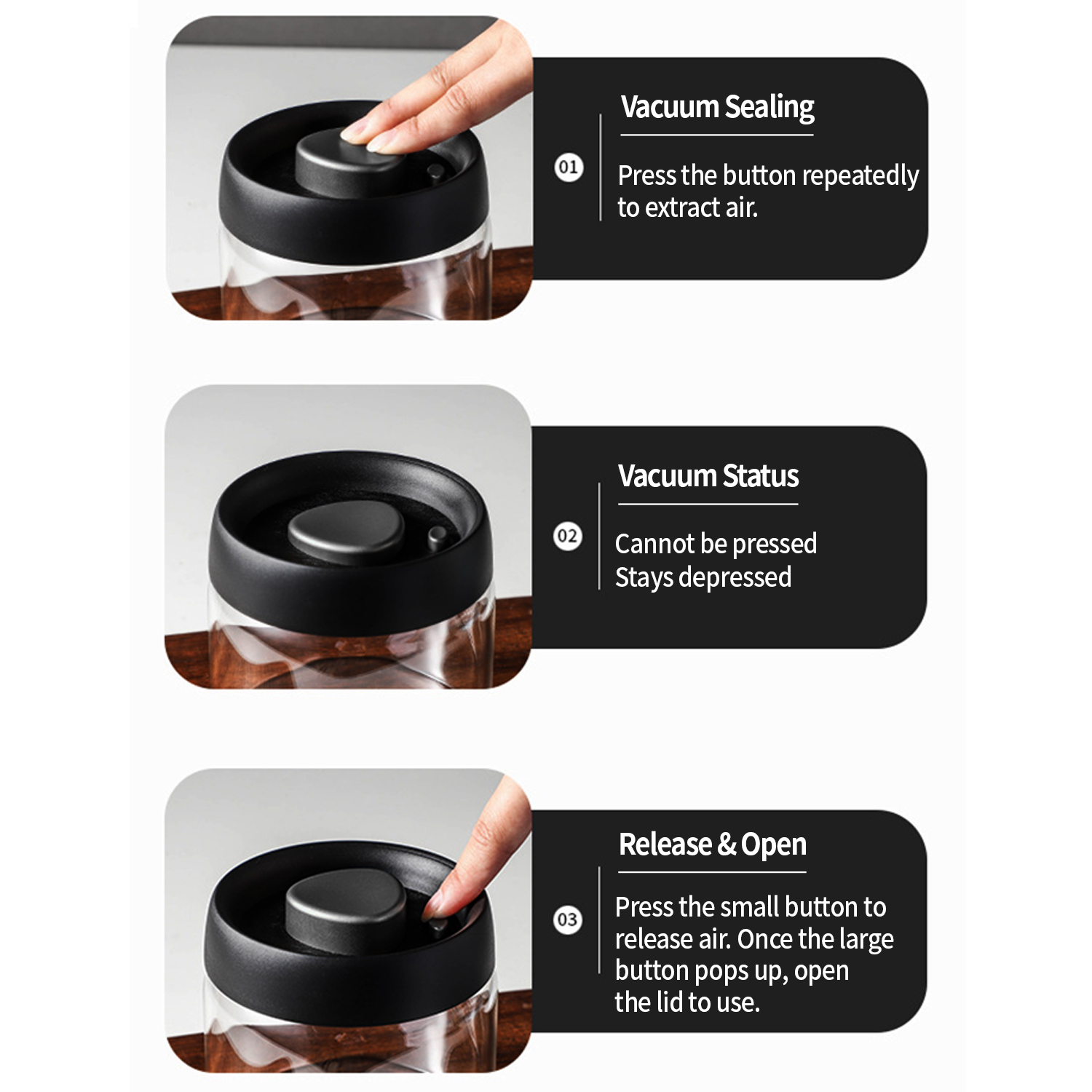 OANKR Wadah Kopi Vakum 500Ml 9 - Food Storage Canister ulasan dan harga