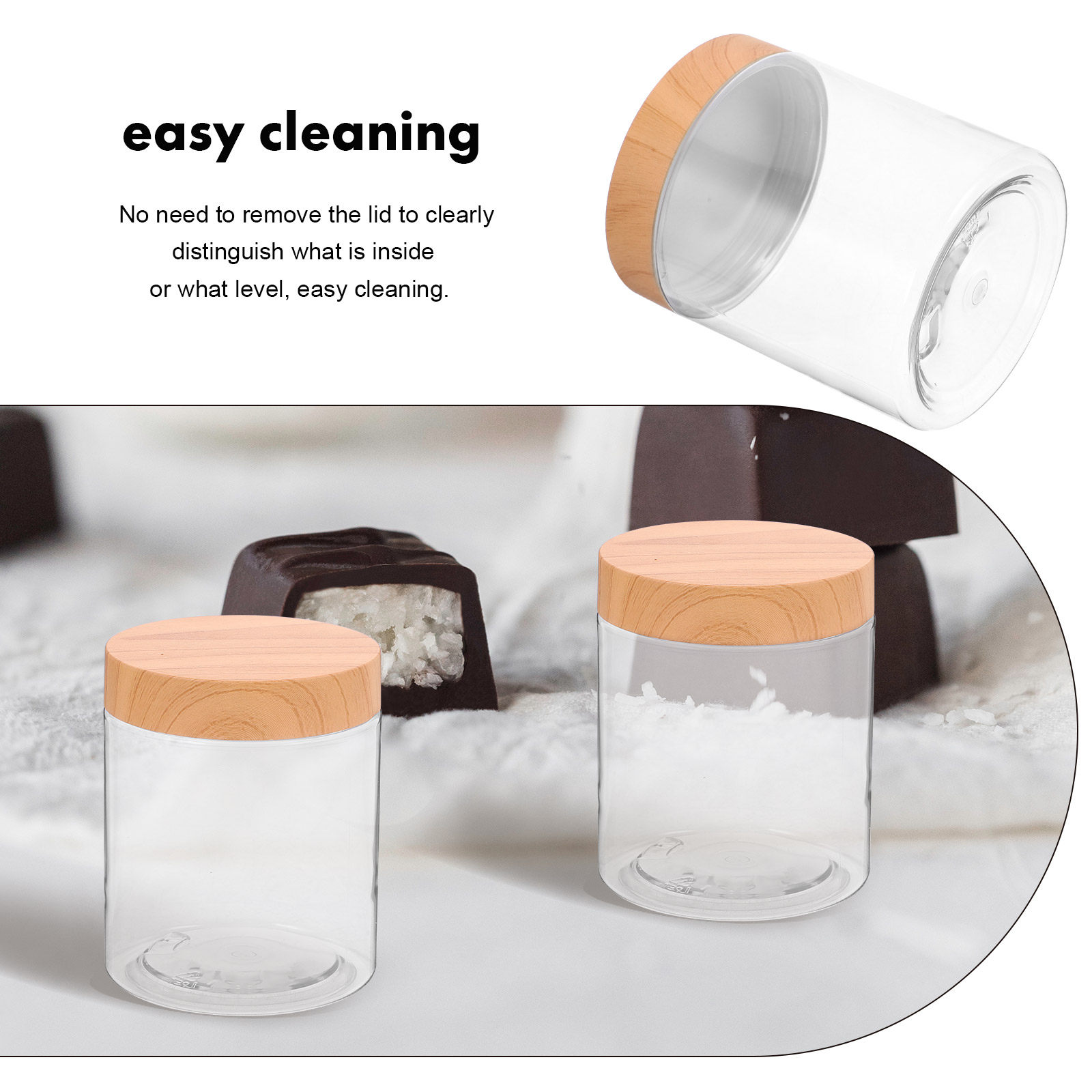 6 Buah Wadah Penyimpanan Dapur - Food Storage Jars Plastic ulasan dan harga