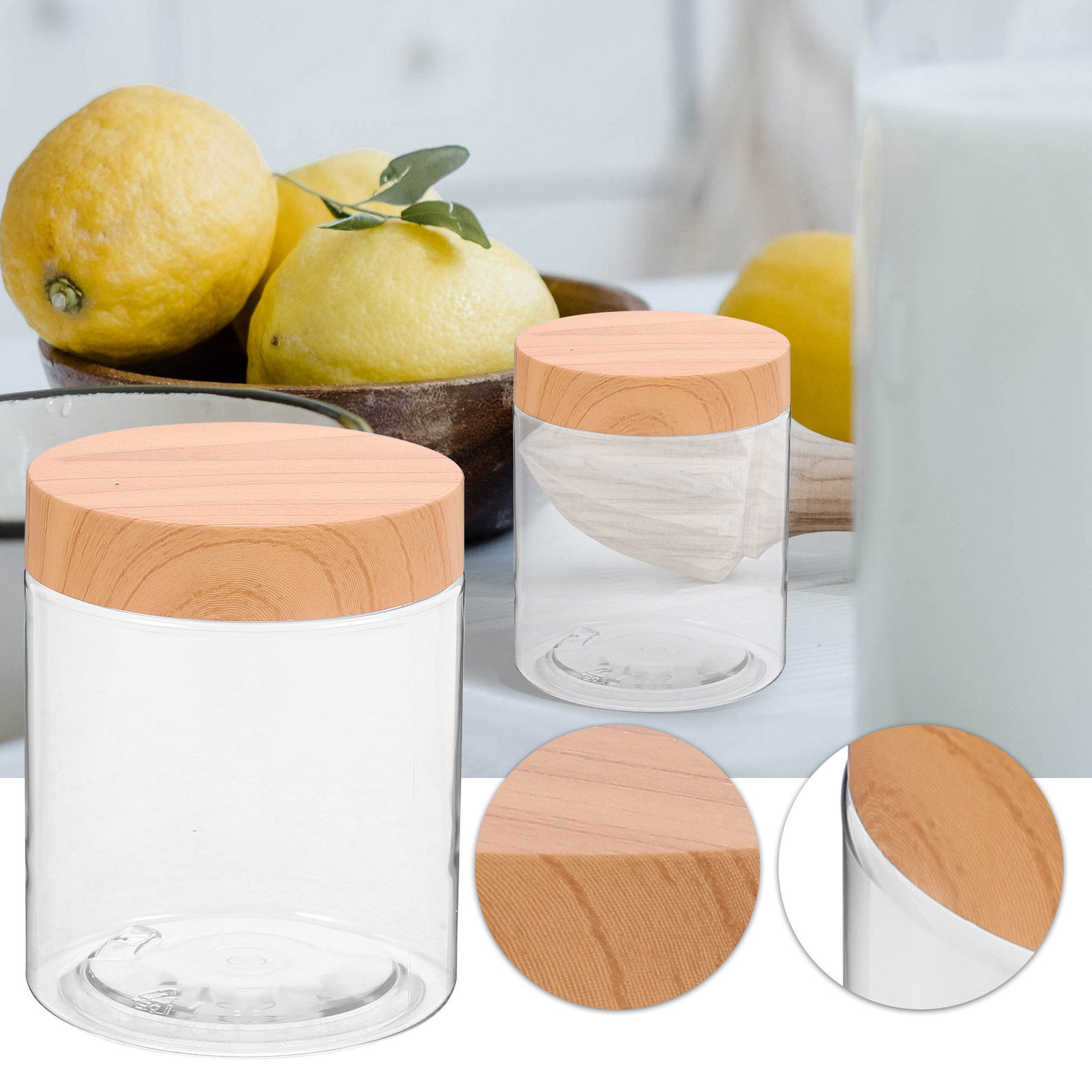 6 Buah Wadah Penyimpanan Dapur - Food Storage Jars Plastic ulasan dan harga