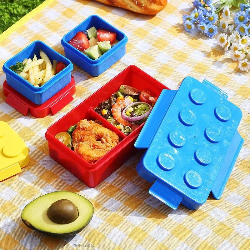 DIY Blok Bangunan Kotak Makan  - Food Storage Building ulasan dan harga