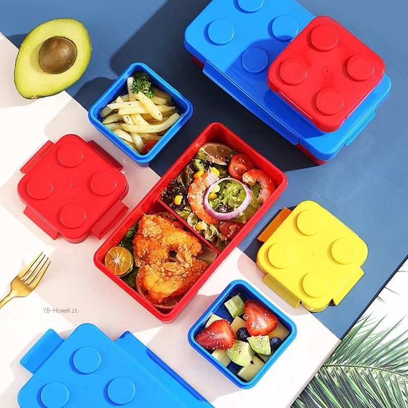 DIY Blok Bangunan Kotak Makan  - Food Storage Building ulasan dan harga