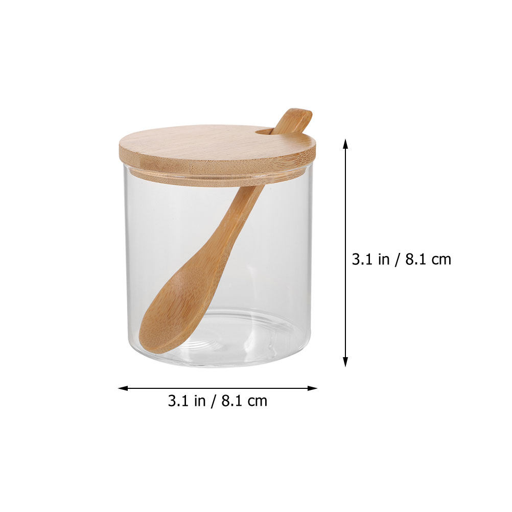 2 Set Wadah Bumbu Kaca Bening  - Food Storage Canister ulasan dan harga