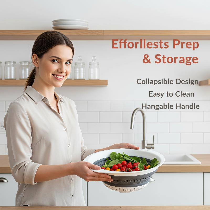 Keranjang Saringan Lipat Silik - Food Storage Vegetables ulasan dan harga