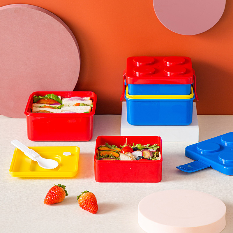Kotak makan siang blok banguna - Food Storage Building ulasan dan harga